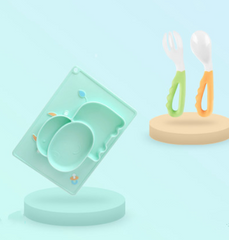 Baby Silicone Suction Feeding Set - Happy Coo