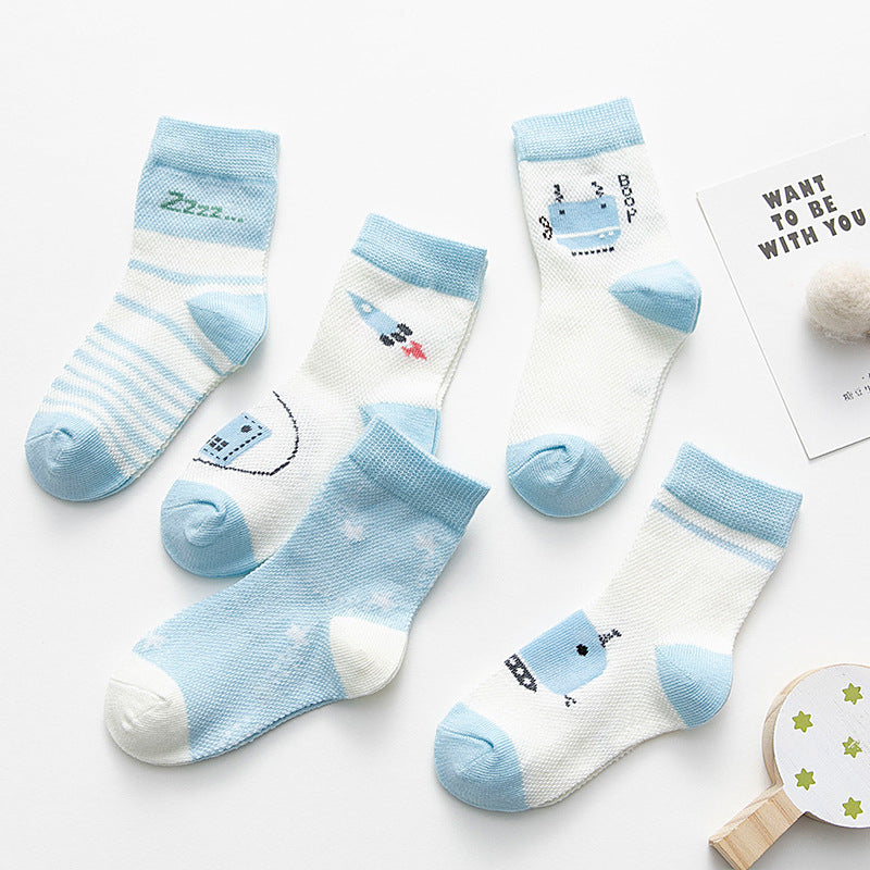 Cotton Breathable Male and Female Baby Socks - Happy Coo