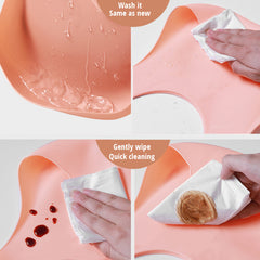 Soft Waterproof Silicone Baby Bib - Happy Coo