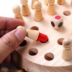 Children's Wooden Memory Chess - Happy Coo