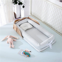 Cute Design's Portable & Foldable Cotton Baby Bed - Happy Coo