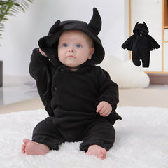 Black Color Devil Shaped Halloween Onesies - Happy Coo