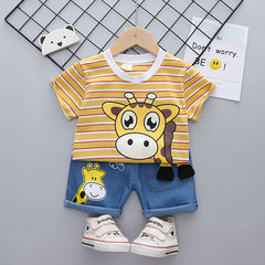 Cartoon Design Summer Cloth Pair for Toddler