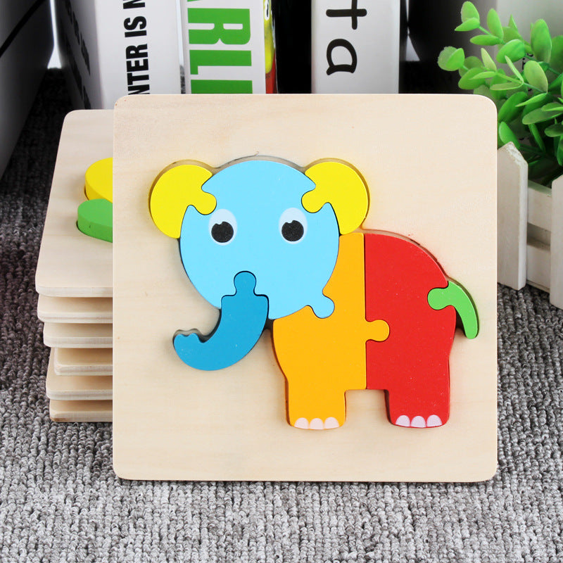 Wooden Animal Puzzle Toys for Children - Happy Coo