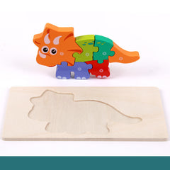 Wooden Three-dimensional Montessori Puzzle Toy - Happy Coo