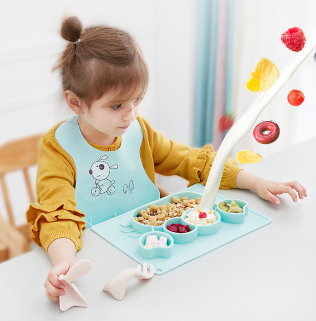 Baby Silicone Suction Feeding Set - Happy Coo