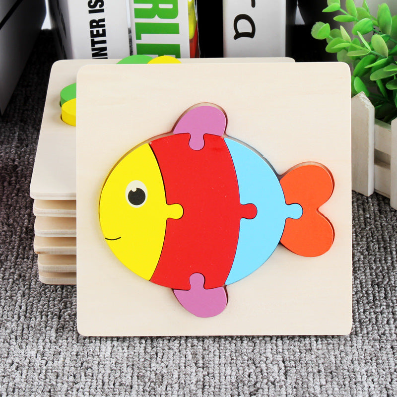 Wooden Animal Puzzle Toys for Children - Happy Coo