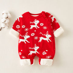 Newborn Baby Velvet One-piece Bottoming Shirt - Happy Coo