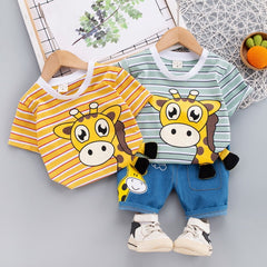 Cartoon Design Summer Cloth Pair for Toddler