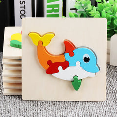 Wooden Animal Puzzle Toys for Children - Happy Coo