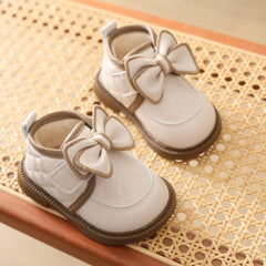 Girl Baby Simple Bow Cotton Casual Shoes - Happy Coo