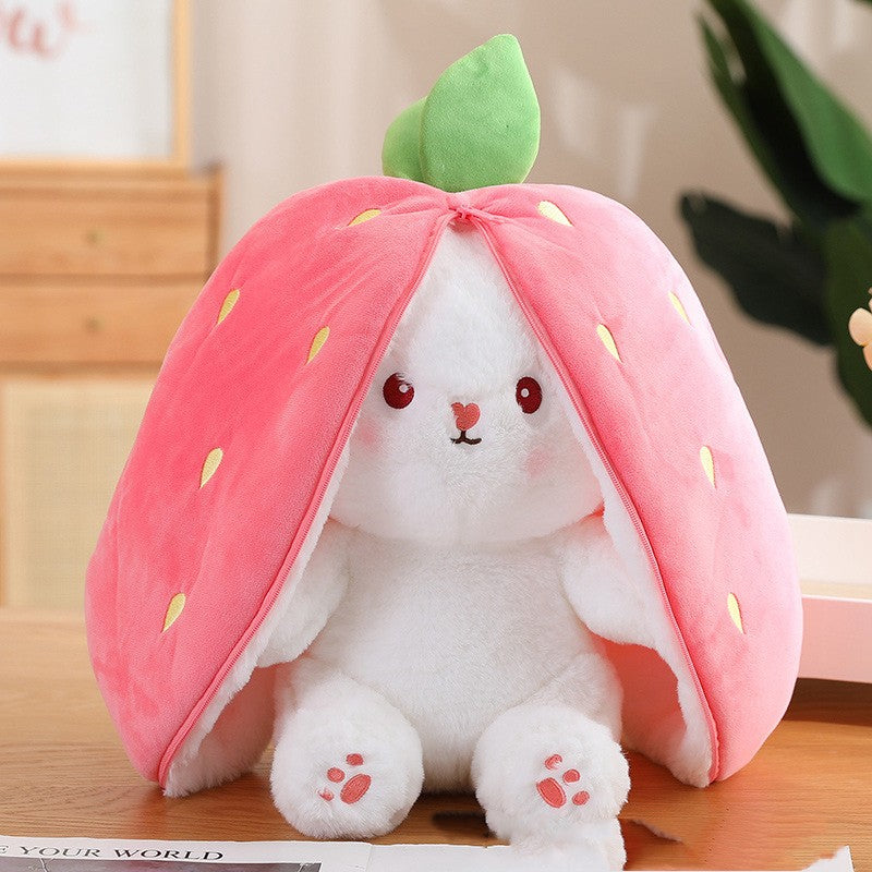 Strawberry Rabbit Stuffed Animal Toy - Happy Coo