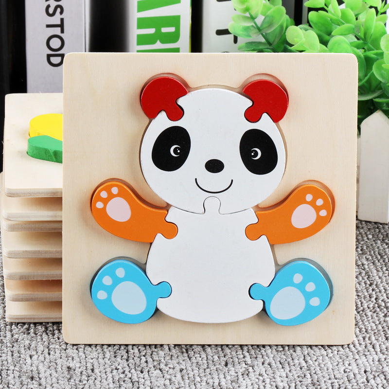 Wooden Animal Puzzle Toys for Children - Happy Coo