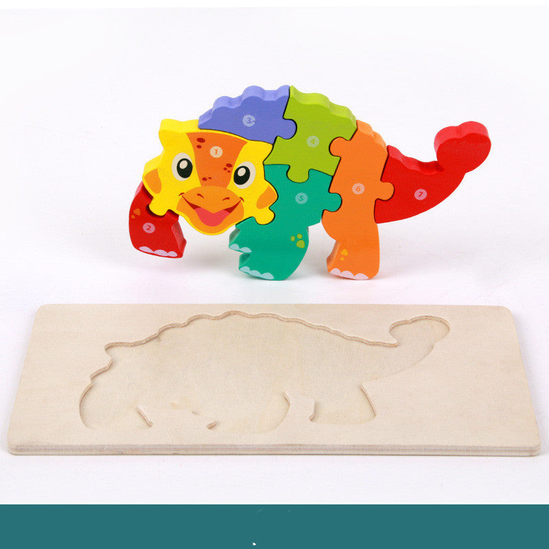 Wooden Three-dimensional Montessori Puzzle Toy - Happy Coo