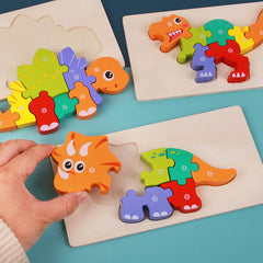 Wooden Three-dimensional Montessori Puzzle Toy - Happy Coo
