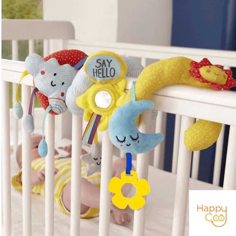 Baby Star Moon Stroller Rattle Toy - Happy Coo