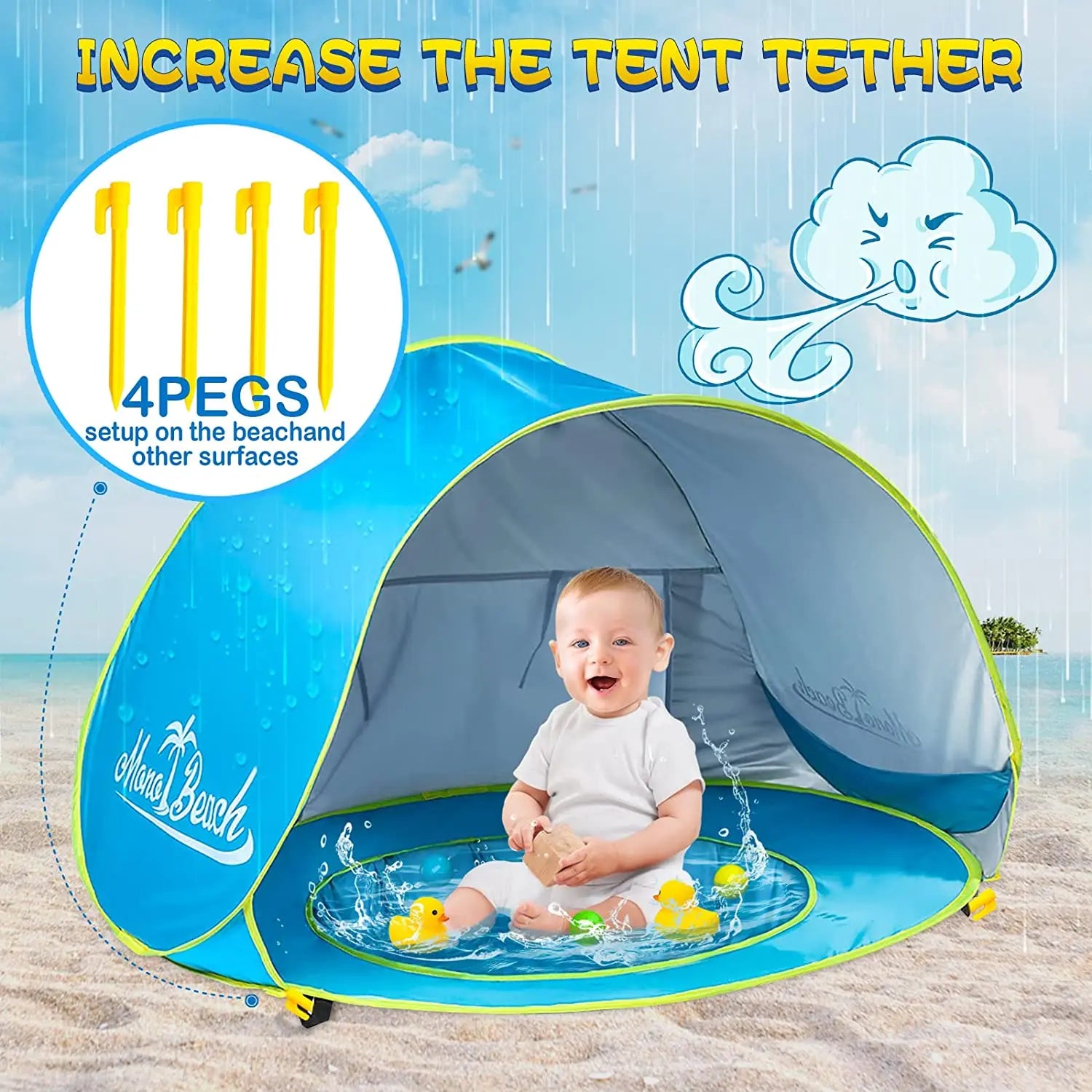 Baby Beach Tent - Happy Coo