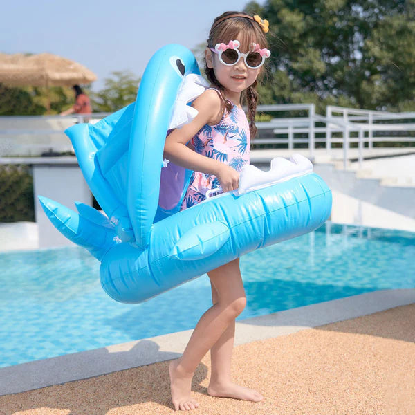 Inflatable Awning Shark Swimming Ring - Happy Coo