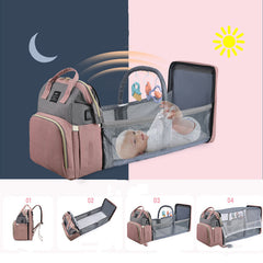 New Mummy Baby Crib Backpack Large Capacity Out Milk Insulated Bag Women - Happy Coo