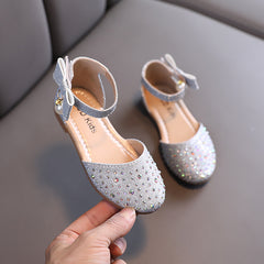 Pearl Rhinestone Cute Leather Shoes for Princess - Happy Coo