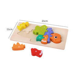 Wooden Three-dimensional Montessori Puzzle Toy - Happy Coo