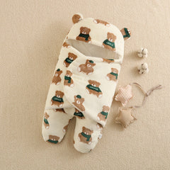 Baby Quilt Thickened Plush Split Sleeping Bag - Happy Coo