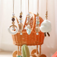 Handcrafted Montessori Wooden Baby Hanging Toys - Happy Coo