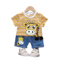 Cartoon Design Summer Cloth Pair for Toddler