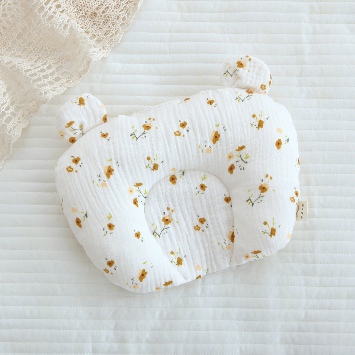 Cotton Baby Gauze Anti Deflection Head Shaping Pillow - Happy Coo