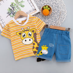 Cartoon Design Summer Cloth Pair for Toddler