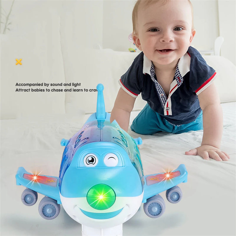 360 Rotating Electric Plane Airplane Toys For Kids - Happy Coo