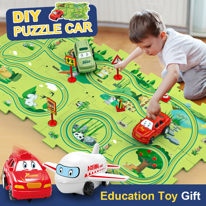 Electric Car Automatic Rail Education Toy Gift - Happy Coo