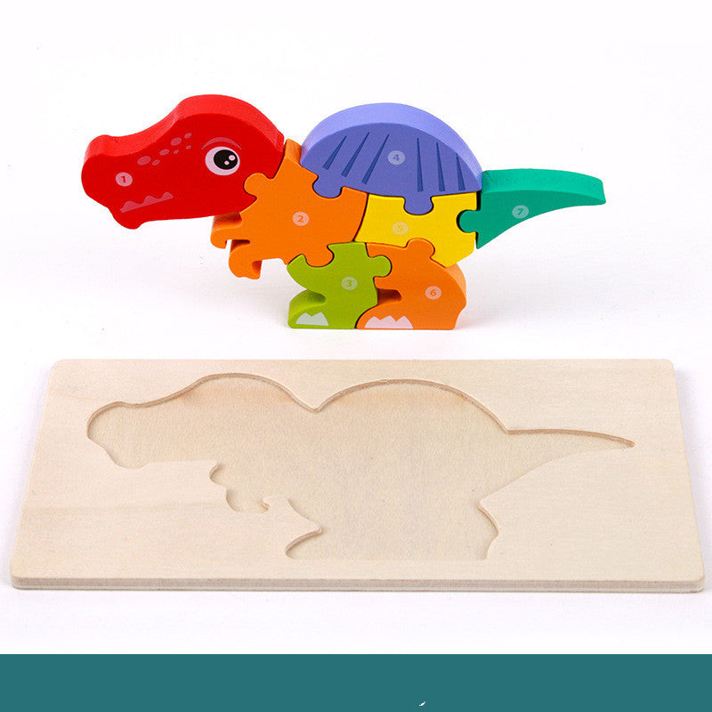 Wooden Three-dimensional Montessori Puzzle Toy - Happy Coo