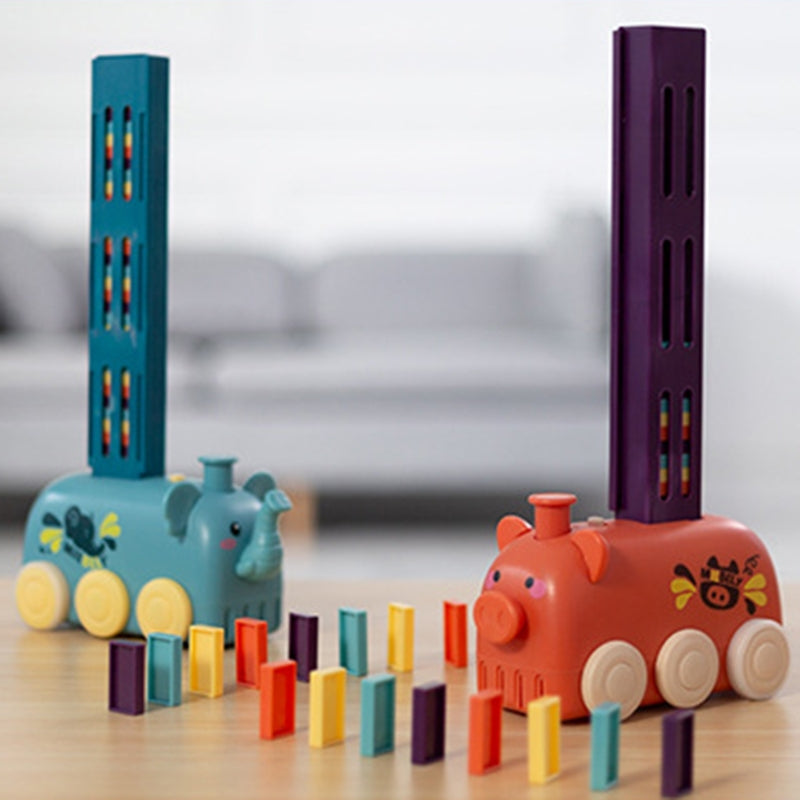 Domino Stacking Block Train for Brain Development - Happy Coo